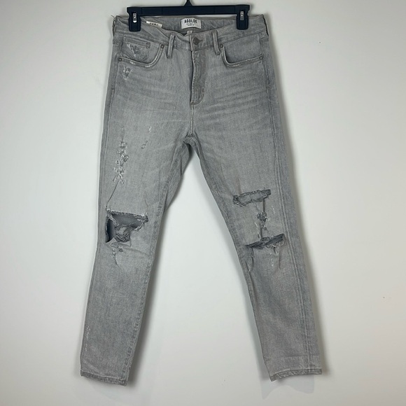 Agolde Jeans Sophie High Rise Crop Distressed Skinny Size 27 - Picture 2 of 16